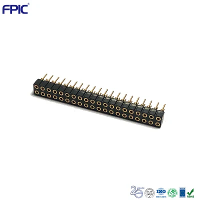 Fpic pas 1,27 mm 2,0 mm 2,54 mm à angle droit 90 degrés 10p à 100p connecteur mâle en-tête de boîte